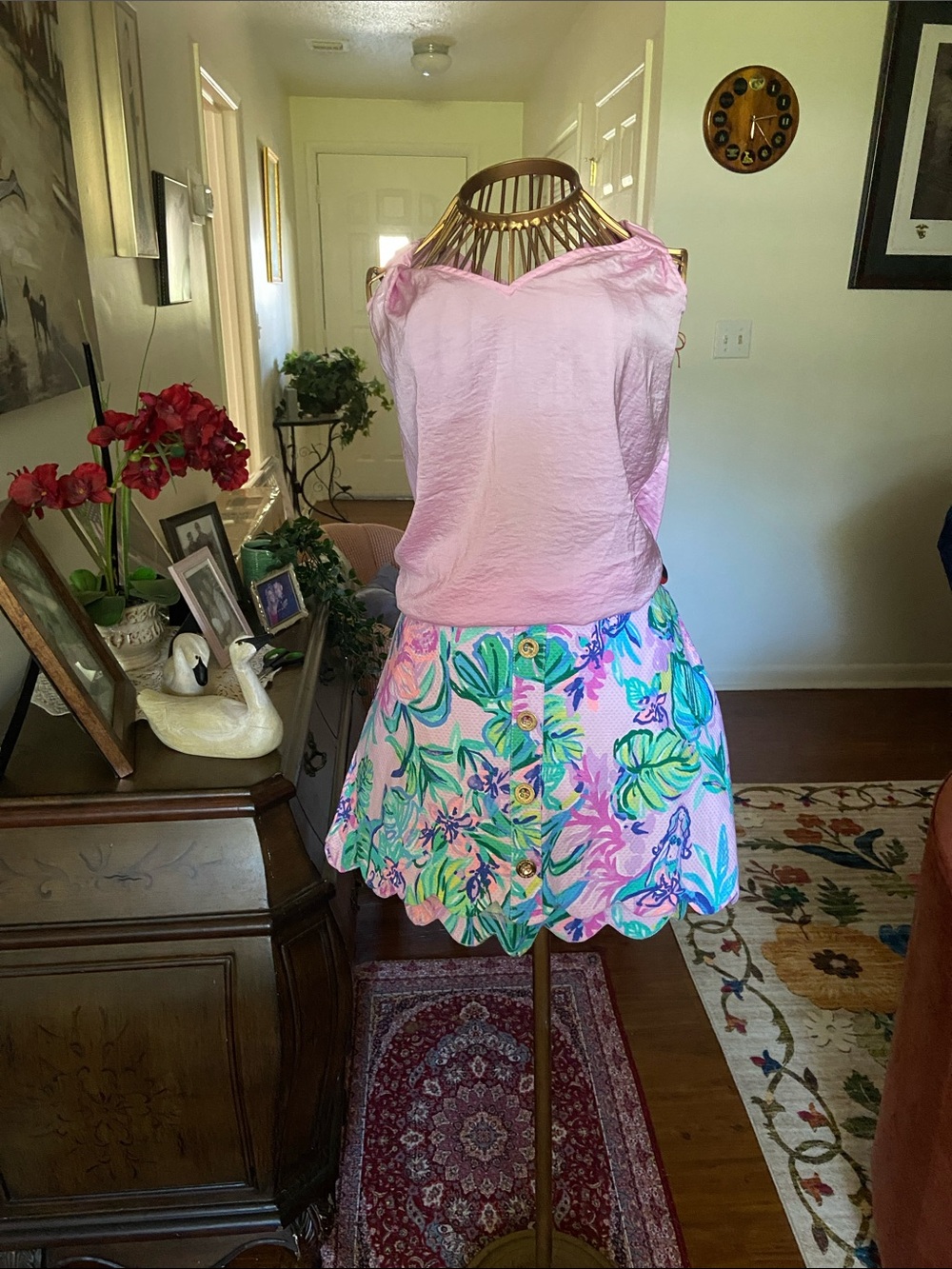 Lilly Pulitzer Pink Tropical Floral Skort